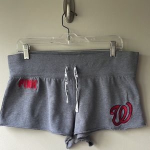 VICTORIA'S SECRET PINK MLB NEW ERA WASHINGTON NATIONALS Comfy Short Size Medium